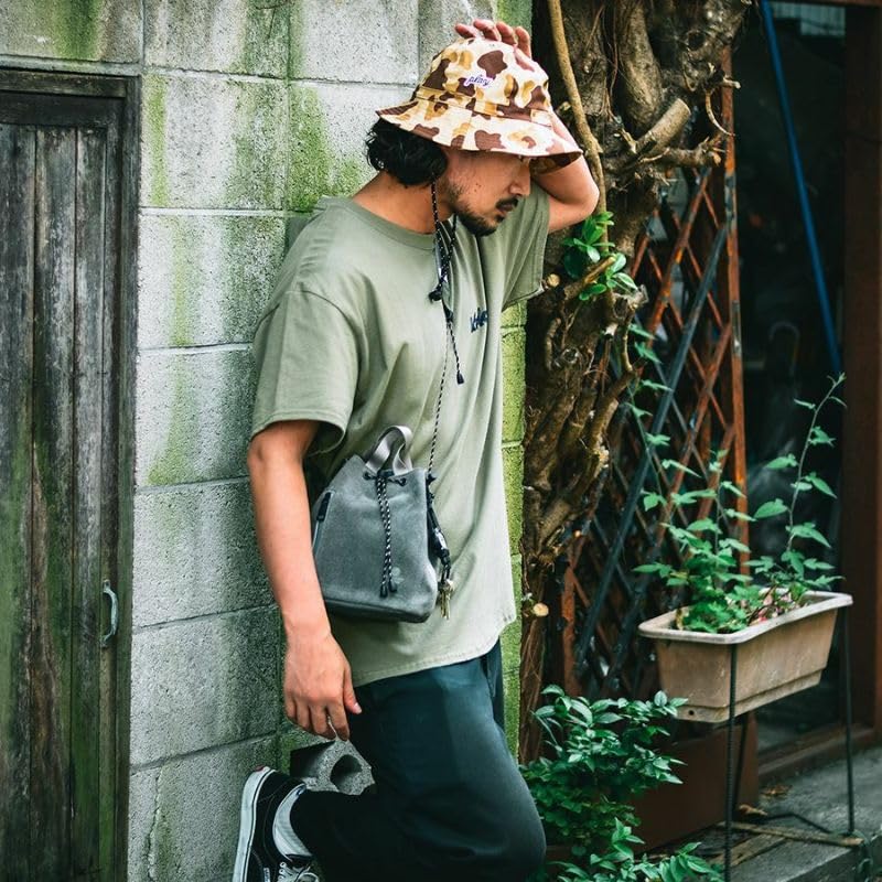 [Assob] WATERPROOF SUEDE DRAWSTRING BAG 091754 Turquoise