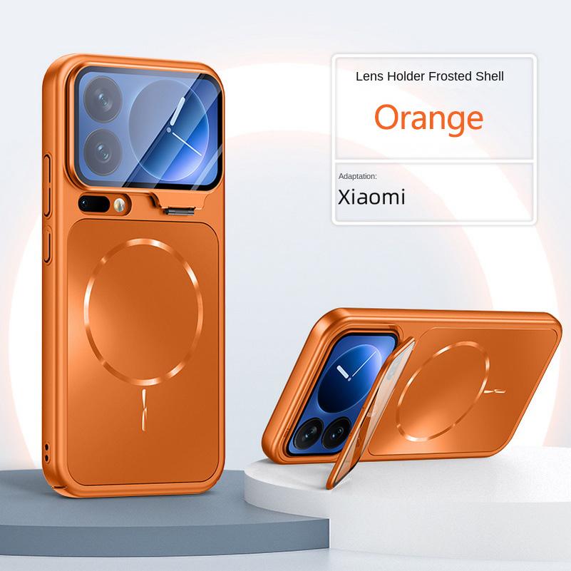 AG Frosted Back Glass Lens Holder Phone Case For Xiaomi 17 Pro Max Mi 17 Pro with Magsafe Magnetic Slim All-inclusive Cover