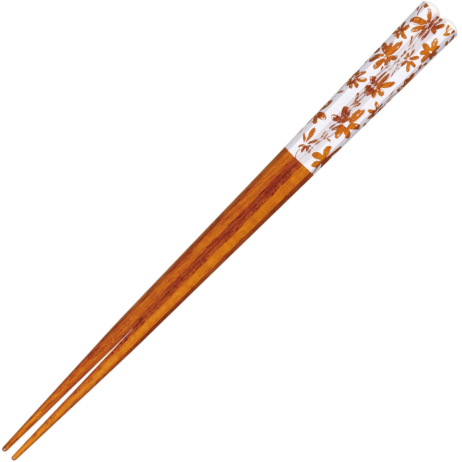 PINGTO Adult Dishwasher Floral Made in  Lala  Chopsticks, Long, Safe, Hexagonal, Design, 23cm, Japan, H-06804