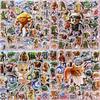 1 Sheet Diy Bike Laptop Tung Tung Tung Sahur Double Layered 3D Decals Italian Brainrot Animals Bubble Stickers For Kids Gift