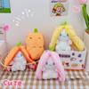 Adorable Fruity Rabbit Plush Keychain Cute Pineapple Grape Strawberry Carrot Dolls