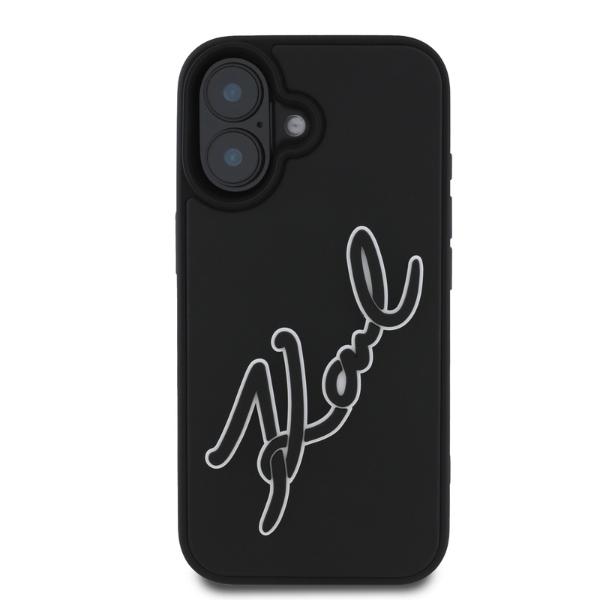 Karl Lagerfeld KLHCP16S3DRKSDLK iPhone 16 6.1" black/black hardcase 3D Rubber Signature