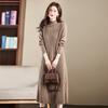 Large Size Thickened Primer Dress Women's Autumn and Winter New with Coat Loose Knitted Long Knee Long Dress Tide