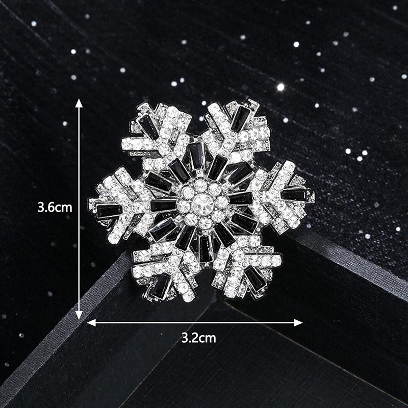 

Роскошная брошь-снежинка, вращающаяся снежинка, булавки для костюма, аксессуары для одежды, блестящий корсаж, рождественские подарки