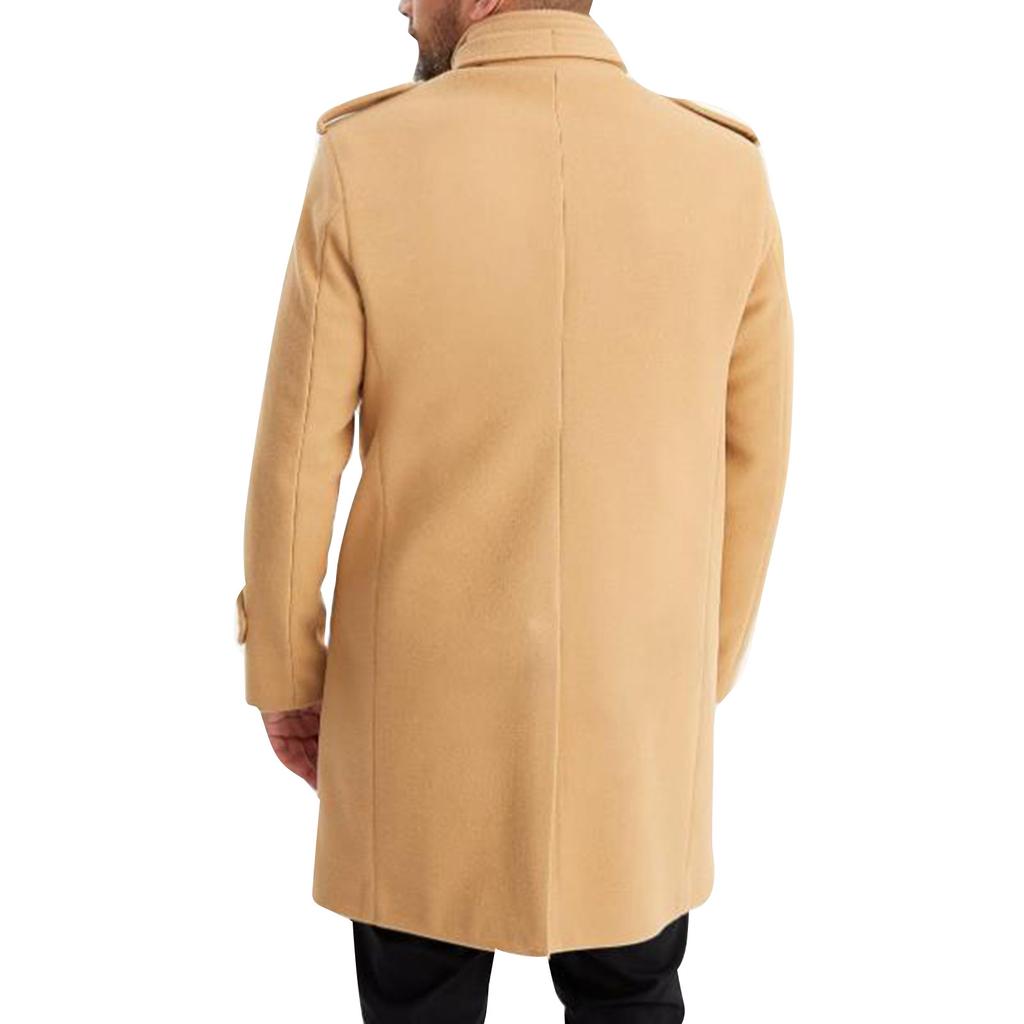 Fashionable Lined Woolen Coat Medium To Long Warm Jacket