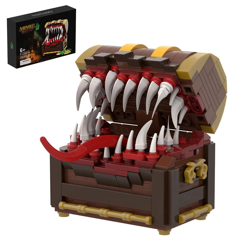 MOC Game Mimic Chest For Dark Souls Building Blocks Set Dungeons And Final Treasure Monster Bricks Toys Kid Birthday Gift