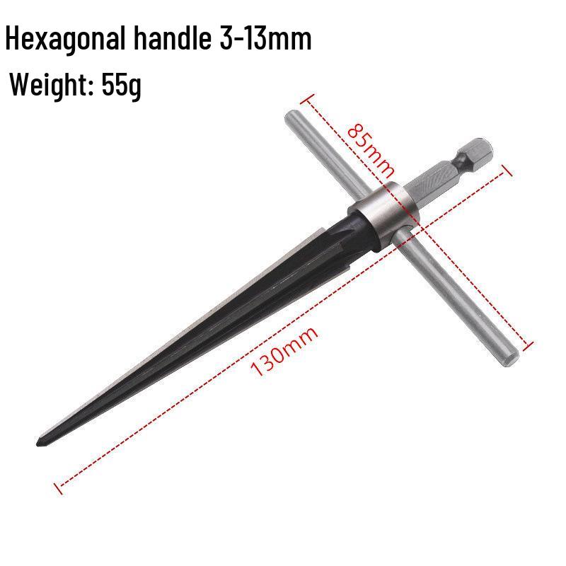 Manual Taper Reamer & Countersink Drill Bit Set: 3-13mm, 5-16mm for Woodworking and Deburring