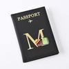 Husă pentru pașaport din piele imprimată cu litere Bărbați Femei Suport pentru pașaport Clip pentru bilet de avion Huse pentru pașapoarte Suport pentru identitate Suport card de credit