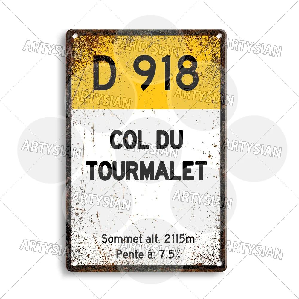 Turul Franței Ciclism Placă metalică Reper ALPE d'HUEZ Col D'Aubisque Col du Granon Peyresourde d'IZOARD l'ISERAN BONETTE