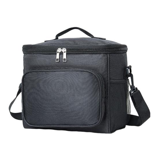 Большая изолированная сумка для обеда сумка для хранения продуктов питания для ресторанов большая вместимость сумка для пикника портативная утолщенная термосумка для льда чёрный 1660₽