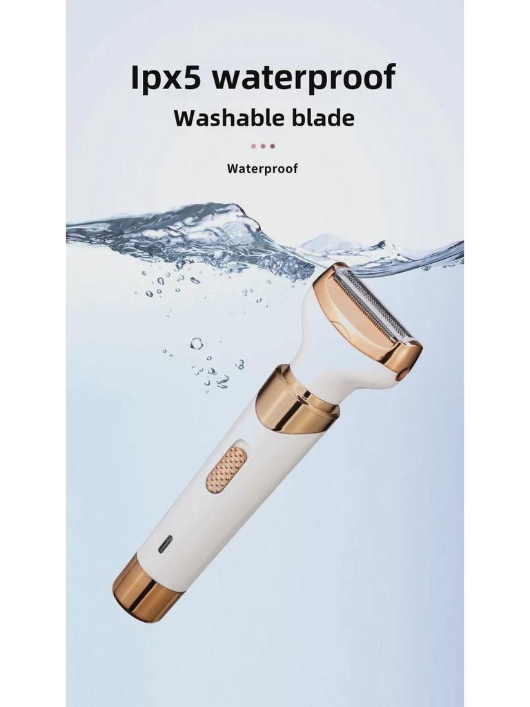 Women's 4-in-1 Full Body Shaver - Customizable Hair Removal for Pubic and Armpit Areas