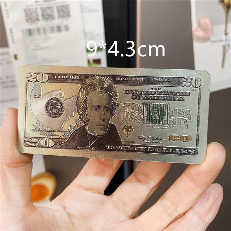 

Creative Paper Currency Fridge Stickers Home Decor U.S. Dollar Paper Money Magnetic Stickers for Message Board Fridge Magnets