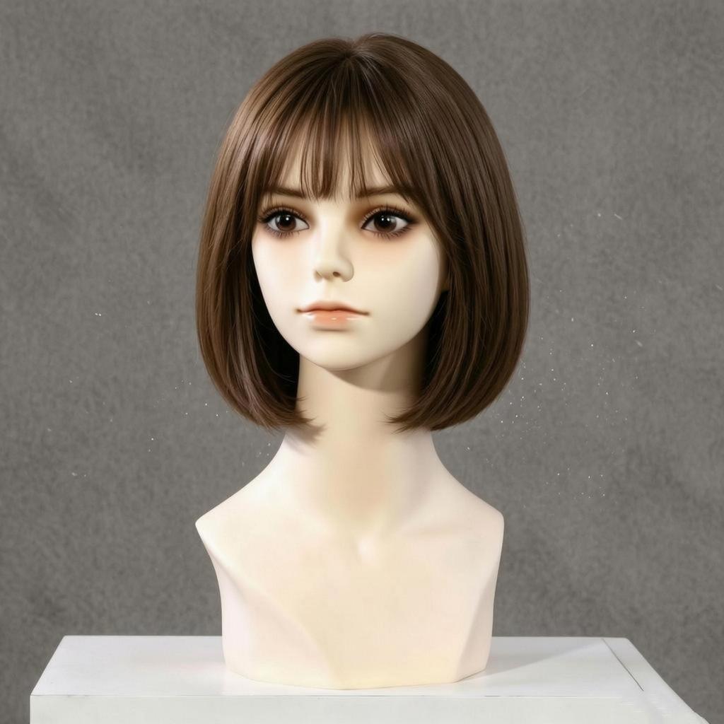 Mannequin Head with Shoulders PVC Hairpiece Display Smooth Surface