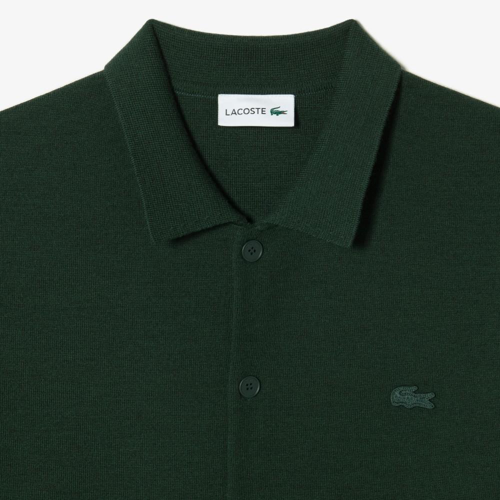 [lacoste] Men's Button Collar Cardigan AH092E-55NL7A