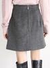 Snidel Shaggy Box Mini Skirt SWFS245119GRY0