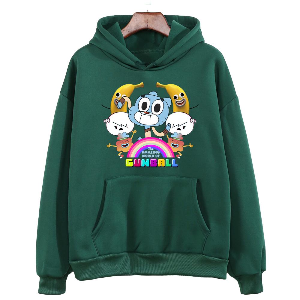 The Amazing World of Gumball Graphic Printi Sweatshirt Gumball Funny Anime Pullovers Autumn Soft Fleece Hoodies Unisex Clothes