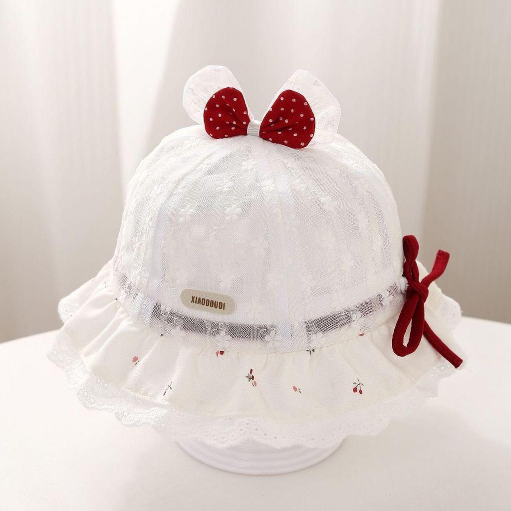 Breathable Baby Girl Lace Bucket Hat – Spring/Summer Sun Protection