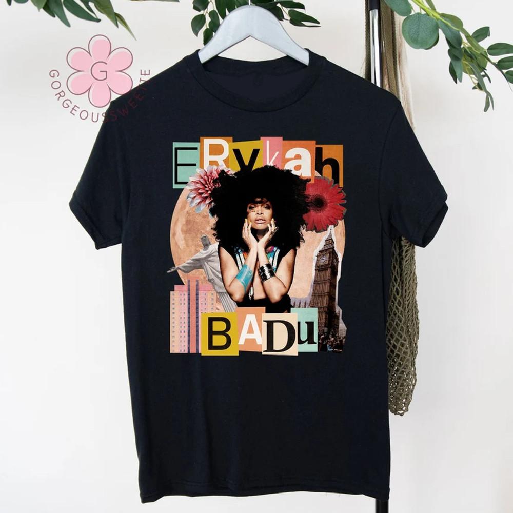 Erykah Badu Graphic Tshirt black Short sleeve Unisex S to 5XL Unisex T-Shirt