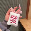 Cute Mahjong Keychain Charm Plush Mahjong Keyring Pendant Car Key Hangings Ornament Lovely Mahjong Cell Phones Bag Charm