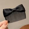 3Pcs Bow Hair Comb, Headgear, Comb in The Back of The Head, Hairpin Temperament, Upside Down Comb in The Forehead, Bangs Finishing, Side Comb.