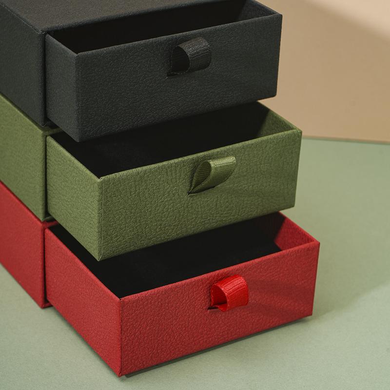 Jewelry Drawer Organizer Box Ring Earring Bracelet Necklace Pendant Portabl Storage Paper Case Jewellery Packaging Display