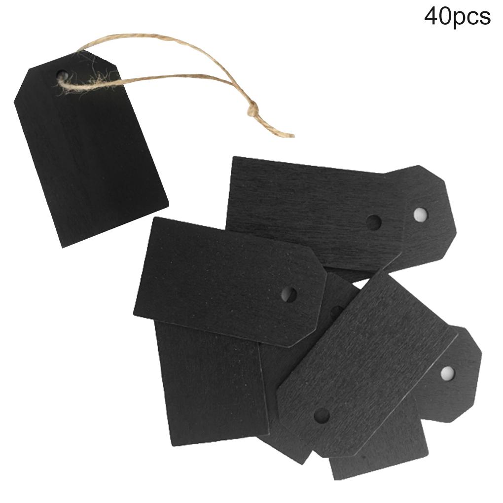 Holzanhänger Schwarz Hochrangig Stilvoll Tragbar Robust Leicht Exquisites Aussehen Lange Lebensdauer Mini-Tafelanhänger