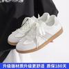 Silver German training shoes women's spring and autumn new shoes lace little white shoes niche retro women's shoes versatile board shoes