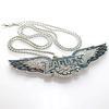 Green Eagles Necklace  Silver Pendant With Chain Necklace Football Necklace Jewelry