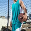 Anta Basketball Series Casual Sports Quick-Dry Basketball Game Suit Men Sportswear Pine-Green 152221211-1