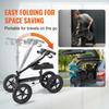 Folding Knee Scooter, Aluminum Steerable Knee Walker with Height-Adjustable Handlebar & Knee Pad, 12" All-Terrain Wheels, Dual Brakes, Leg Recovery