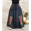 Vintage Style Embroidered Denim Pants Women Autumn Loose Plus Size High Waist Wide Leg Pants Streetwear Casual Jeans 2025