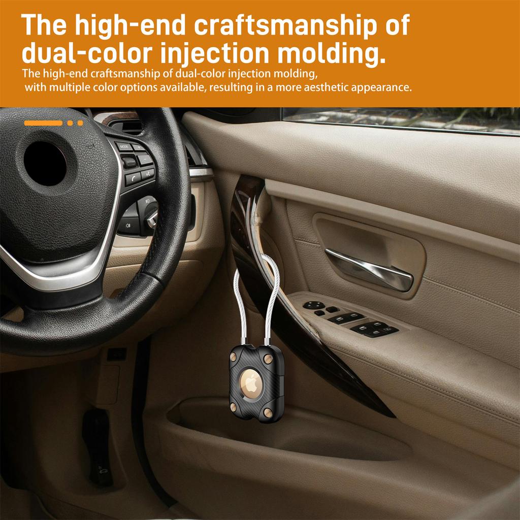 For Airtag Protective Cover Anti-Lost Tracker Protector Anti-Scratch Case with Steel Wire