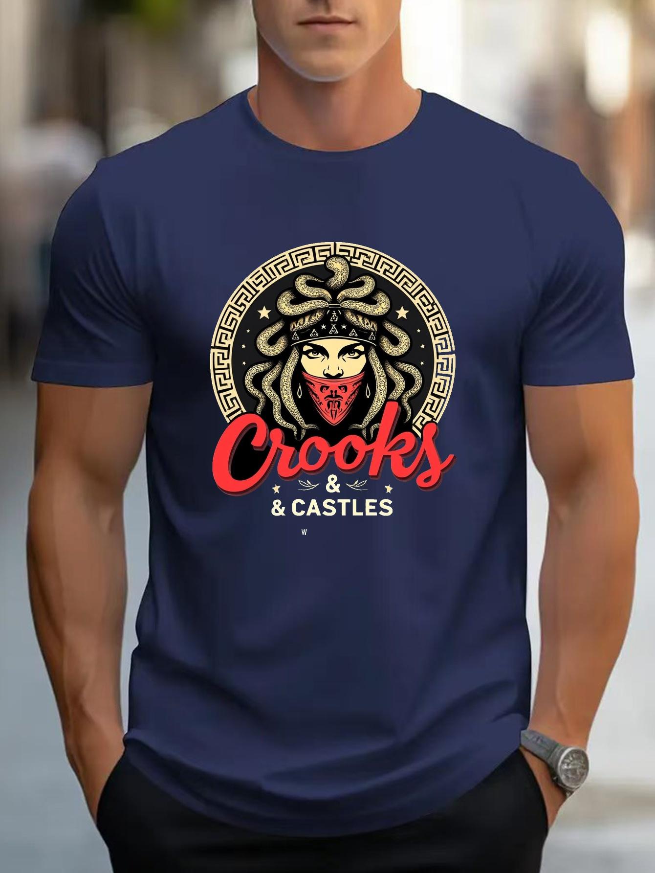 Crooks & Castles Graphic T-shirt - Black & Red Design with Masked Woman XXL