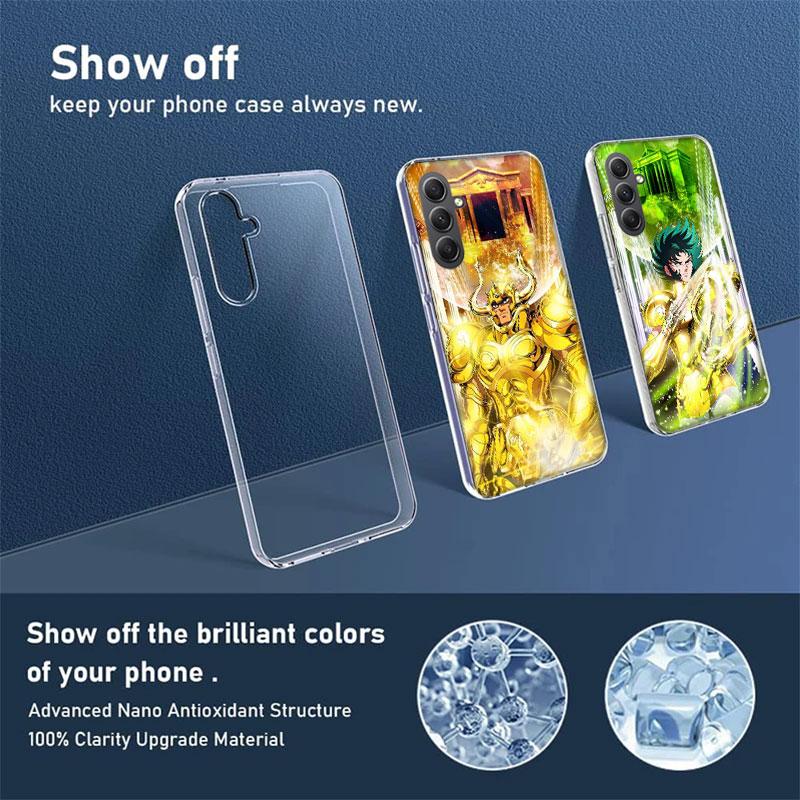 Saint Seiya Knights Of The Zodiac Phone Case for Samsung A17 A37 A57 A07 A16 A26 A36 A56 A06 A02S A12 A22 A32 A52S A04S A14 A24