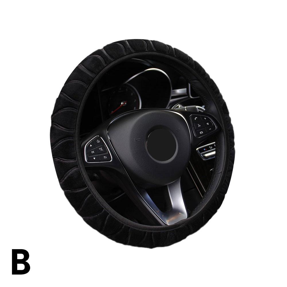 

Мягкий зимний теплый плюшевый чехол на руль автомобиля, универсальный чехол на руль 37-39 см для автомобильных аксессуаров для салона автомобиля, 6 цветов