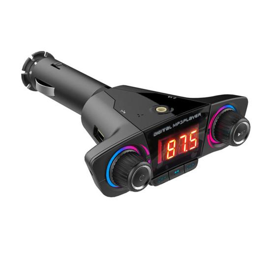 Advanced Bluetooth FM Inch Display Transmitter 1.3 Bluetooth Wireless Version 4 Double USB Charging Port