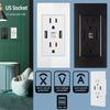 15a Dual Usb Wall Outlet Port Power Socket Charger High Speed Charging Technology Ac Receptacle Plate
