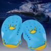 1 Pair Beginner Hand Paddles Swimming Fins with Strap Ergonomic Shape Ultralight Swim Training Children Diving Aid Tool