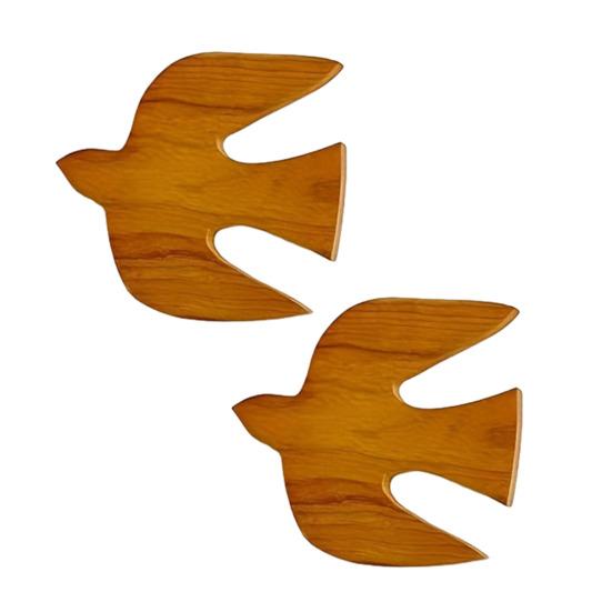 Wood Flying Birds Wall Decor Vintage Wooden Wall Hanging Pigeon Sculpture for Nursery Living Room Bedroom Farmhouse Wall Decor