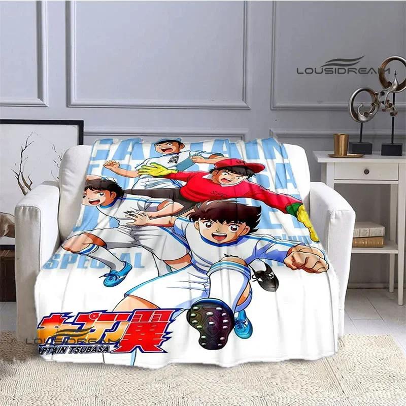 Coperte del cartone animato Captain Tsubasa coperta da picnic Coperte calde in flanella Morbida e confortevole fodere per letto Regalo di compleanno