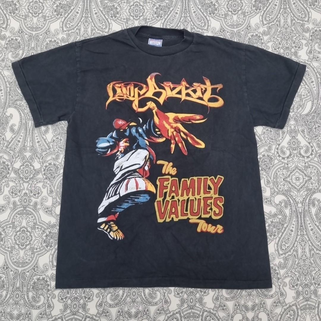 Винтажная футболка Limp Bizkit Мужская Женская Футболки Топ Тур Family Values 90-е Графический Принт S