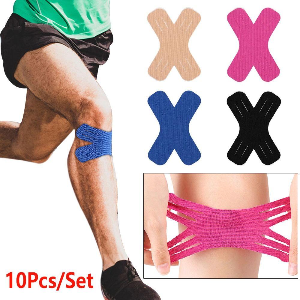 10Pcs/Set Precut Gym Kinesiology Tape Breathable Muscle Support Tape  For Gym Exercise