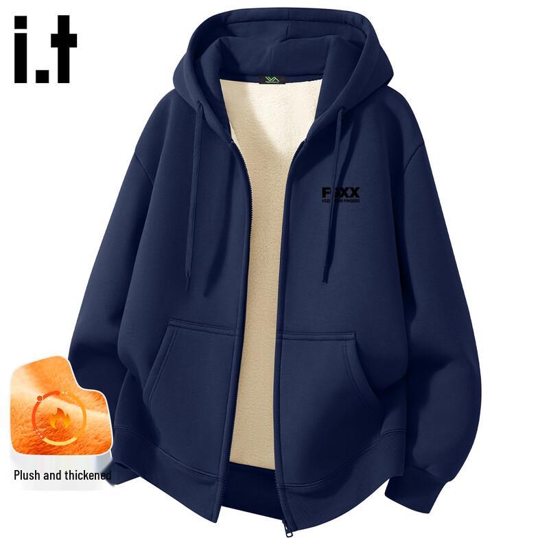 Fingercroxx Men's Winter Fleece-Lined Hooded Cardigan