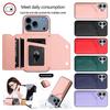 Card Holder Back Case For iPhone Air 17 16E 16 15 14 Plus 13 Mini 12 11 Pro Max Magnetic Button-Flip Leather Wallet Phone Cover