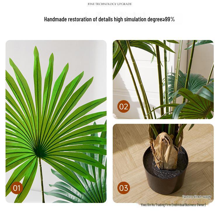 Large Luxury Faux Livistona Flower: Indoor Green Plant Floor Decoration