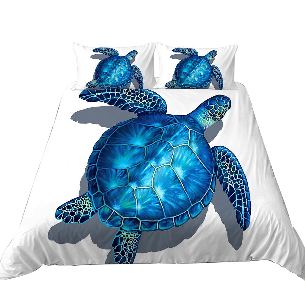 Domácí povlečení se zvířecím vzorem z oceánu Želva s potiskem Povlak na polštář Povlak na polštář Povlečení Set AU/EU/US Domácí dekorace v plné velikosti