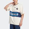 Adidas Originals Trefoil Large Logo Print Short Sleeve T-Shirt Men Tops Wonder-White IP7167