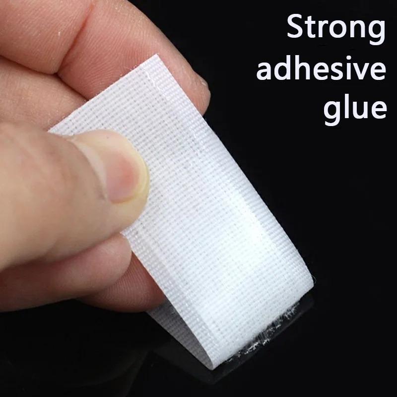 

5Pcs/10cm Magic Sticker Tape Self Adhesive Extra Strong Double Sided Adhesive with Sticker Pad Fluffy Hook and Loop Fastener 5*10cm белый