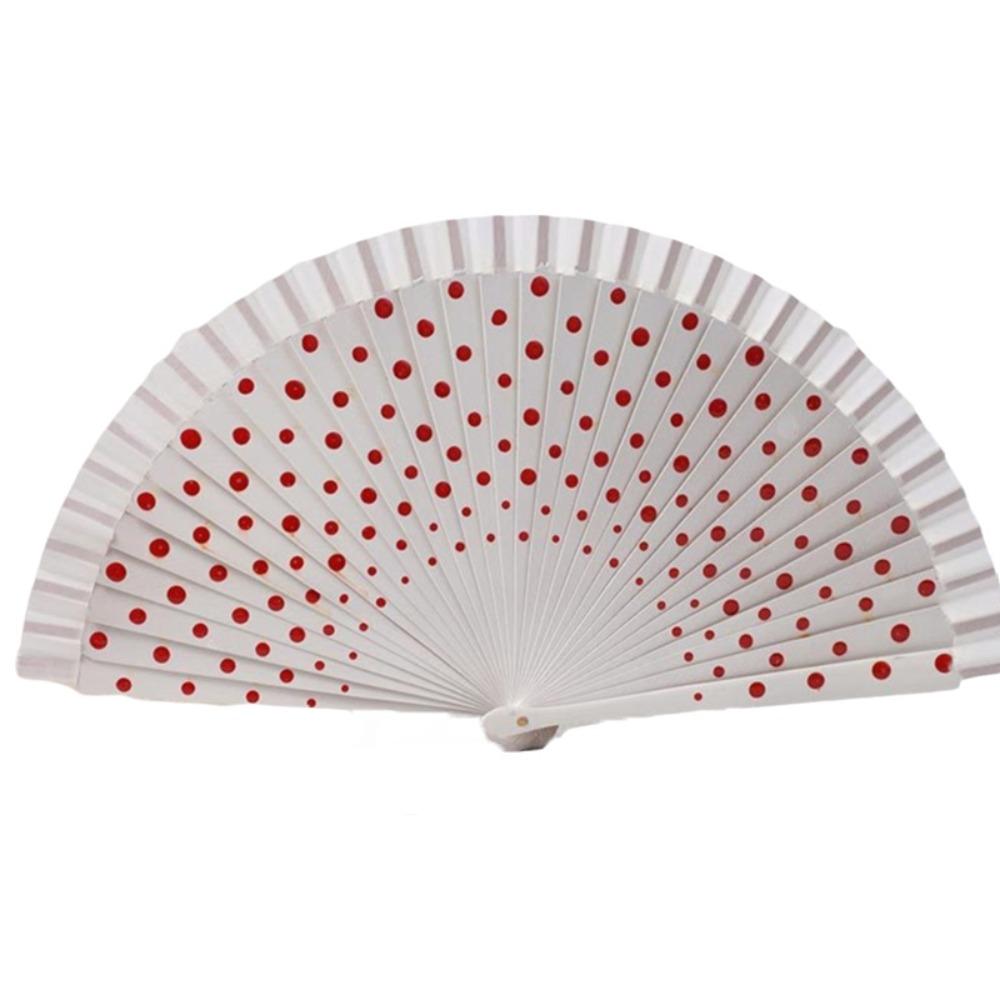 Vintage Flamenco Spanish Folding Fan Wood Handle Decorative Fan Dancing Fan Filming Props