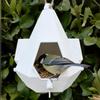 1pc Cyberpunk Style Bird Feeder, 3-Door & Single-Door Plastic, Lightweight Outdoor Garden Birdhouse In Black & Green Bird Feeder